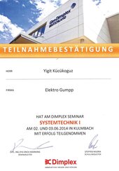 Zertifikat Dimplex
